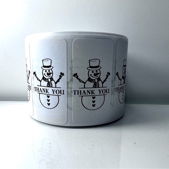 Pack of 100 Stickers | Thank you stickers for Christmas |Packaging Supplies - Picture 2 of 15